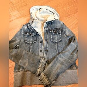 Free people hooded jean jacket